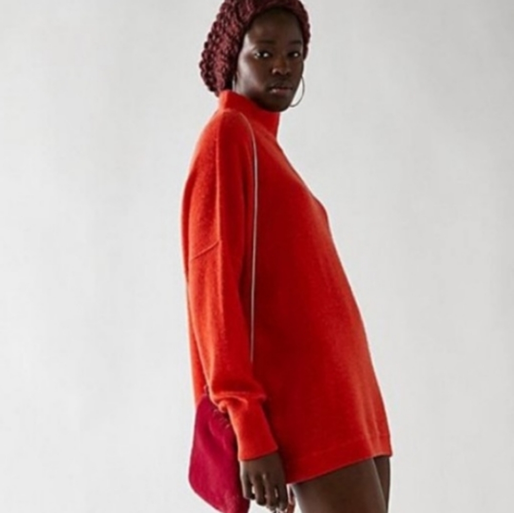 Free People Red Turtleneck Sweater (L)